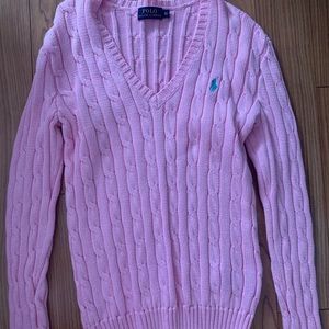 Ralph Lauren’s women v neck cable sweater